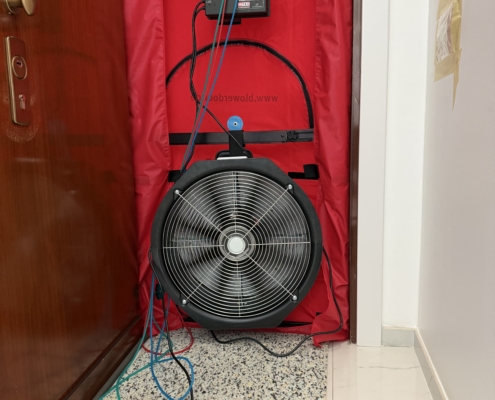ventilatore del blower door test